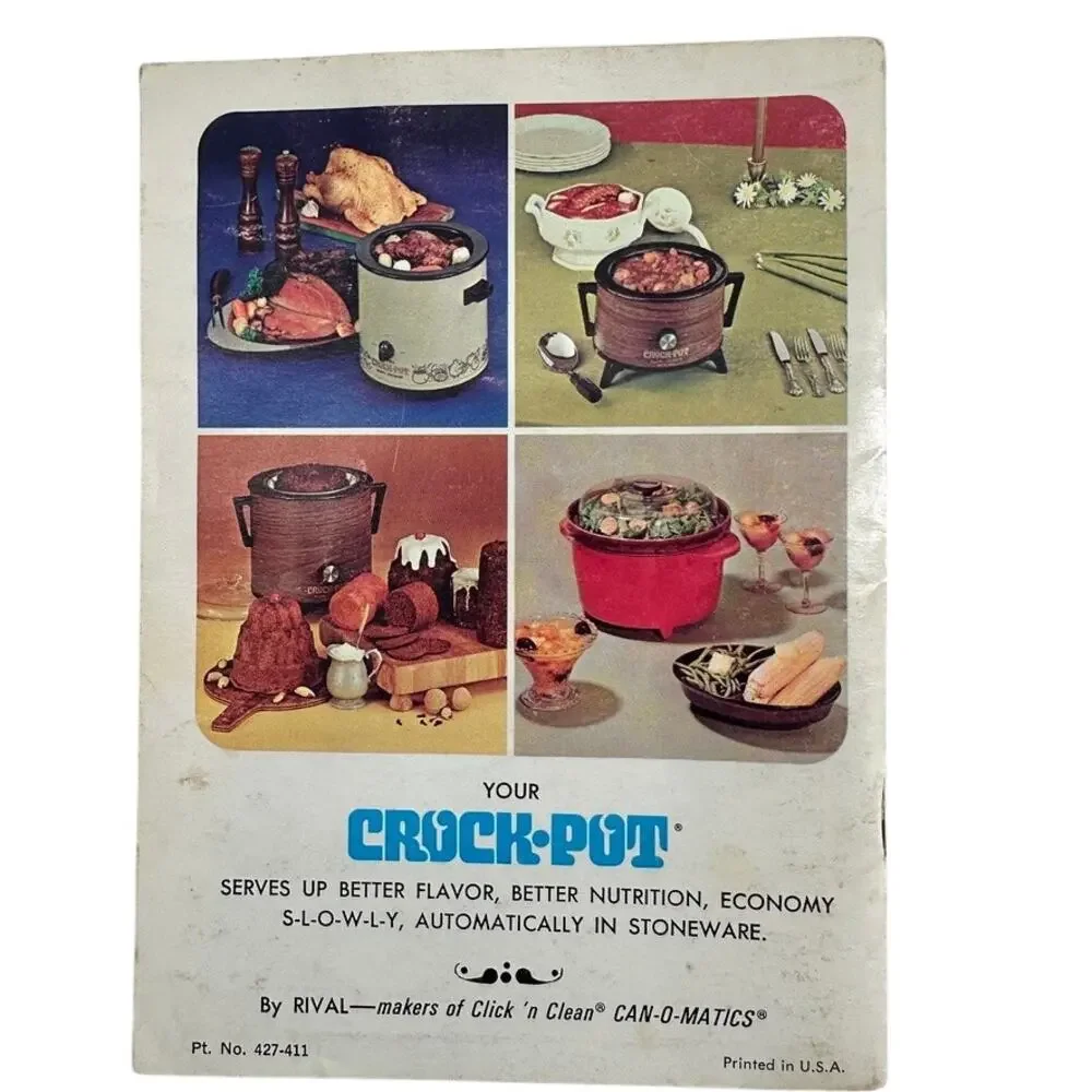 Vintage 1973 Rival CrockPot Cook Book 3100 3101 3102 3300 Recipes Manual 427-411